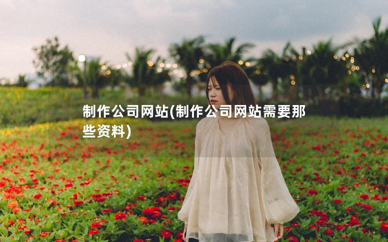 制作公司网站(制作公司网站需要那些资料)